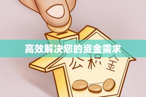 阳高高效解决您的资金需求